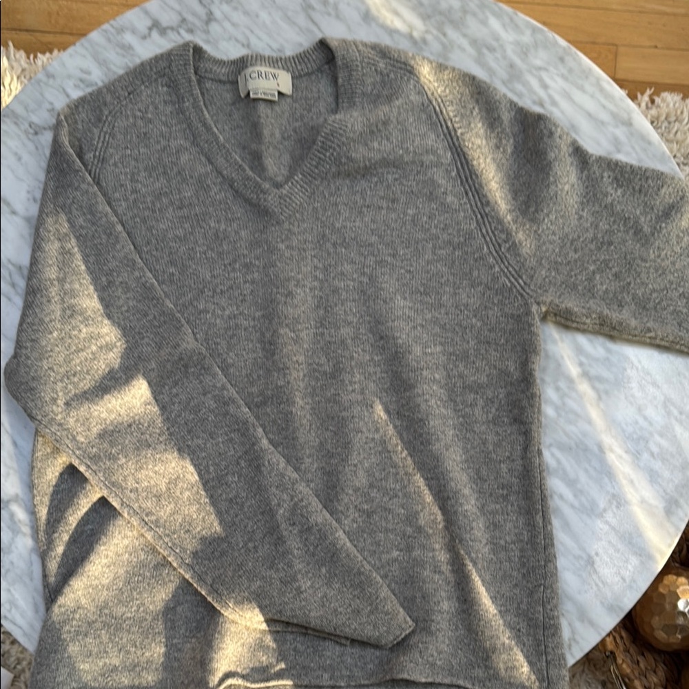J. Crew Grey Neck Sweater